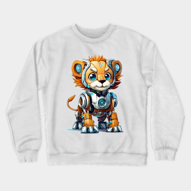 Cartoon lion robots. T-Shirt, Sticker. Crewneck Sweatshirt by AndreKENO